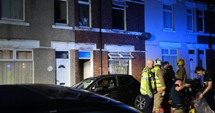 Firefighters tackle kitchen fire in Darlington house