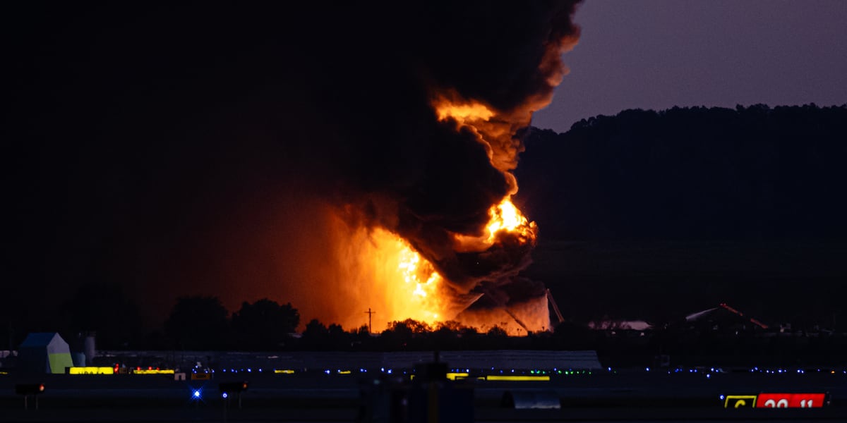 LIVE: UPS plane crashed and caught fire after takeoff at Kentucky airport, FAA says