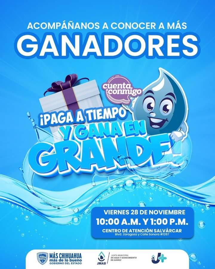 Este 28 de noviembre la J+ realizará los sorteos “paga a...