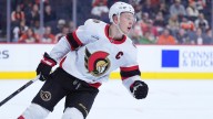 Senators’ Tkachuk skates at practice, Chabot day