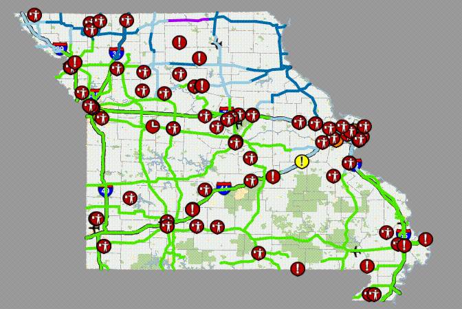 MoDOT cautions drivers as road conditions worsen over the weekend