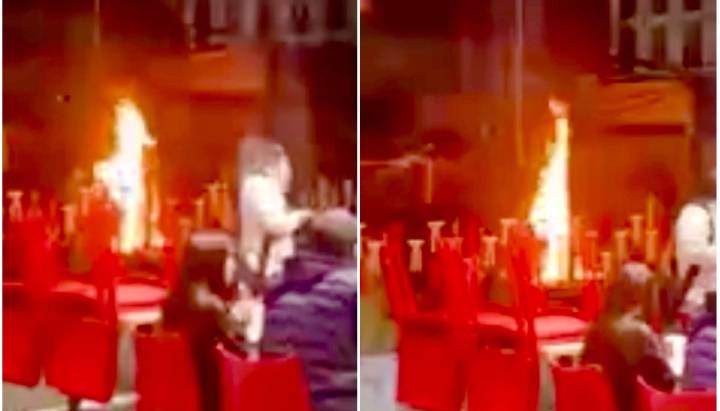 Clientes intentaron incendiar un local de KFC en Viña del Mar tras violento incidente