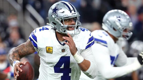 Cowboys honor Kneeland, then get 4 TD passes from Prescott in 33