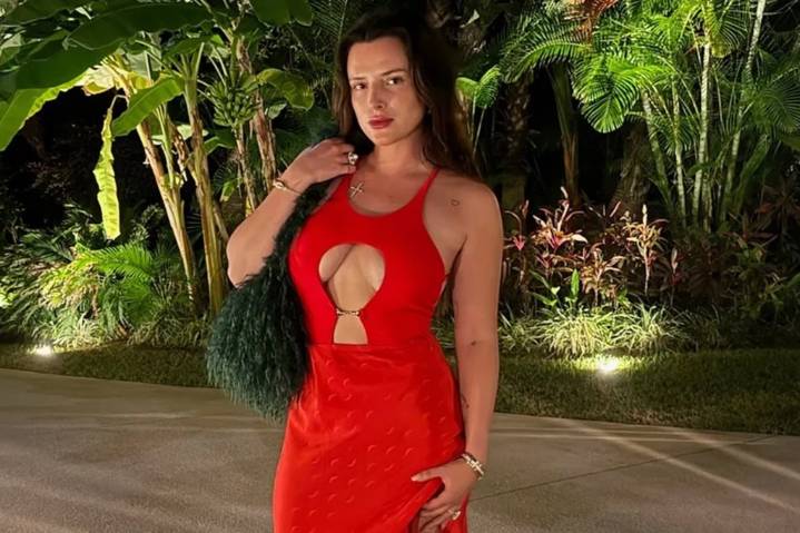 Bella Thorne tests out the "red dress theory" and more star snaps