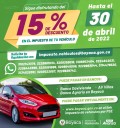 Se amplió plazo para pagar impuesto de vehículos con 15% de descuento