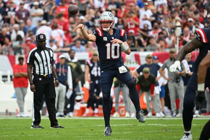 Drake Maye leads Patriots to seven straight and upset win over Tampa Bay