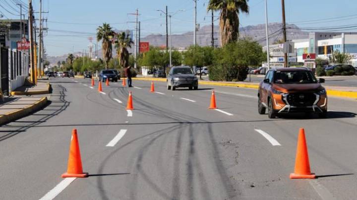 Pintaron carriles en la Tomás Fernández
