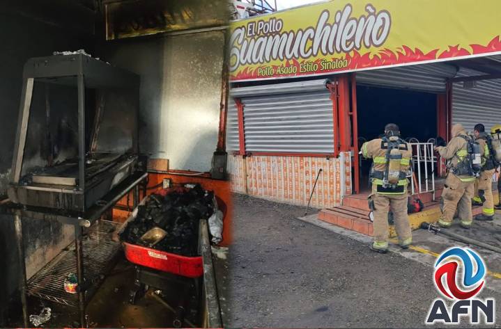 Consume incendio un restaurante de pollos; no hubo heridos