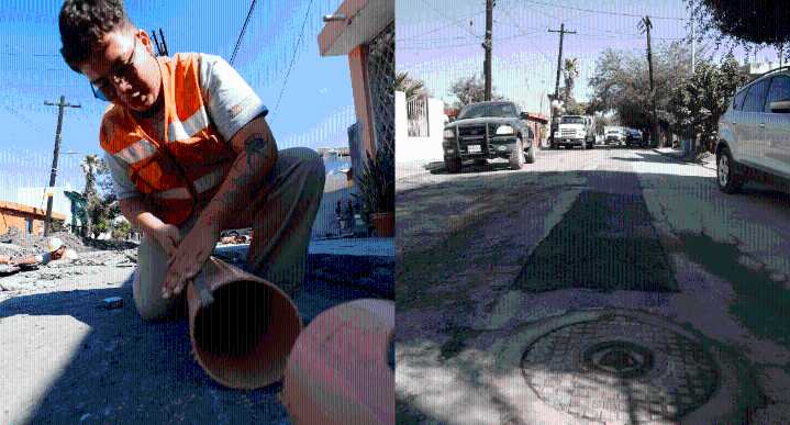 Agua y Drenaje sustituye red sanitaria en colonia Del Vidrio