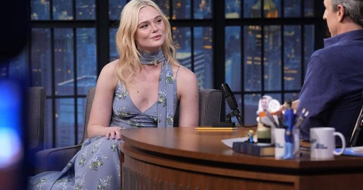 Elle Fanning Wows in Floral Dress Look