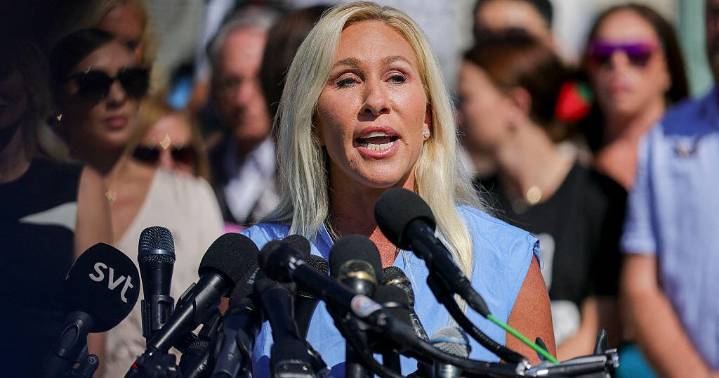 Marjorie Taylor Greene says she is receiving threats amid rift with Trump