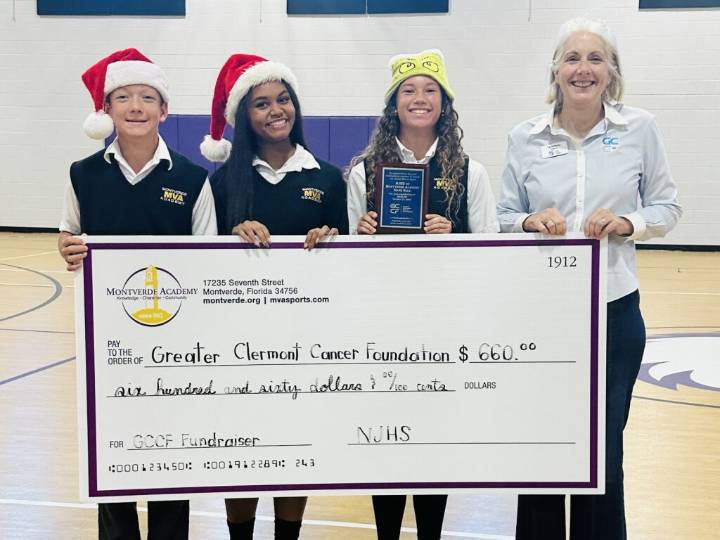 Montverde Academy NJHS Bake Sale Raises $660 for the Greater Clermont Cancer Foundation