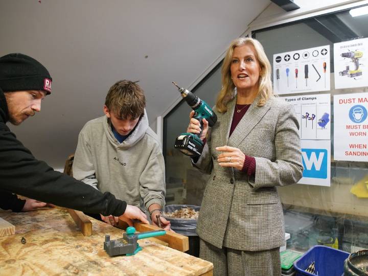 It’s not a drill: Sophie takes charge on visit to Oxford workshop