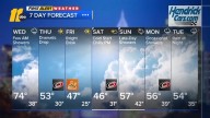 Mild with a few showers, chilly Thanksgiving