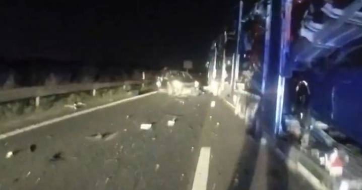 The moment HGV driver makes startling admission to police at scene of M6 crash