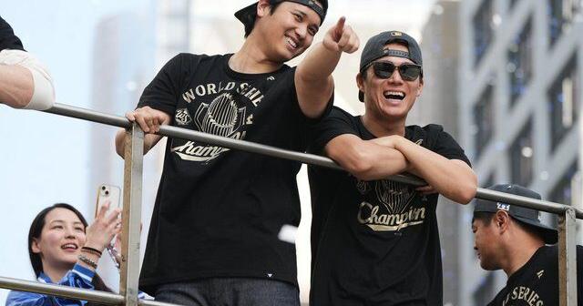 Dodgers celebrate World Series title with downtown parade, stadium rally