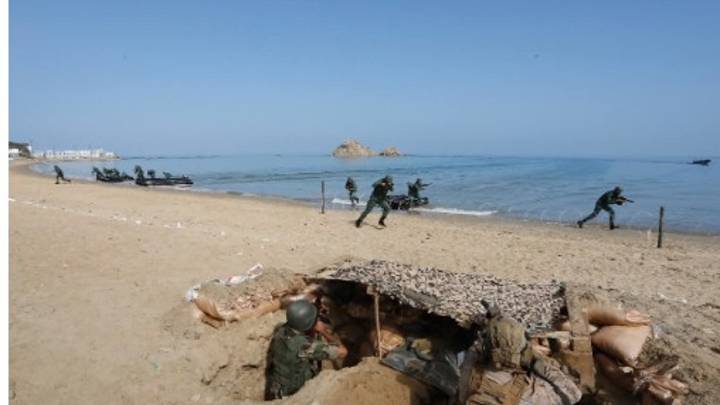 Maniobras conjuntas de marines de Estados Unidos y Marruecos en Alhucemas