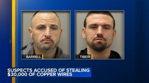 2 charged in $30K copper wire thefts in Delaware