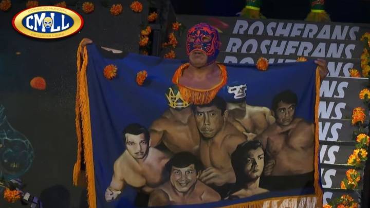 CMLL: Blue Panther rinde tributo a las leyendas de la lucha libre en el Tzompantli de máscaras