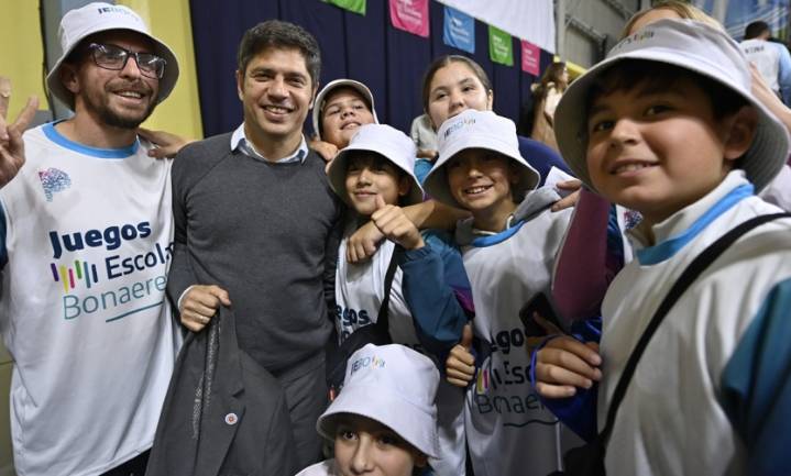 Kicillof encabezó la apertura de la etapa final de los Juegos Escolares Bonaere