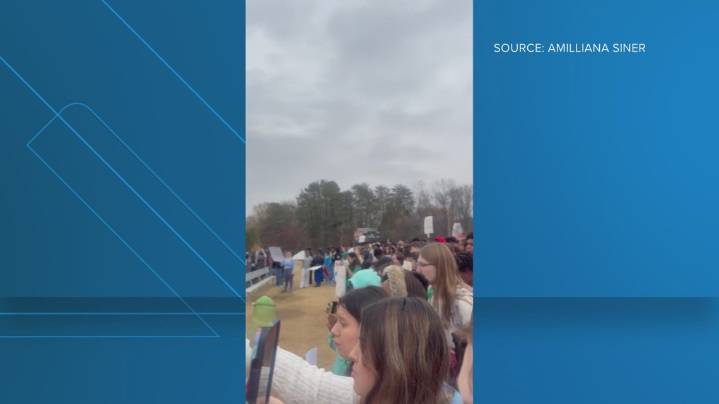 Western Guilford students walk out of class to protest Border Patrol activity in North Carolina