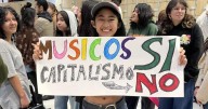 ‘Músicos Si, Capitalismo No’: Students and parents protest LA Phil decision to reduce programming at East LA YOLA