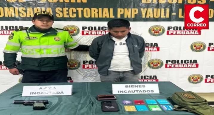 Detienen a joven con réplica de arma de fuego en cementerio de Paccha durante el Día de los Muertos