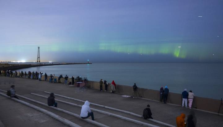 Northern Lights spotted from Montrose Beach