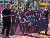 Queer activists ‘Scare the State’ at ICE protest on Halloween