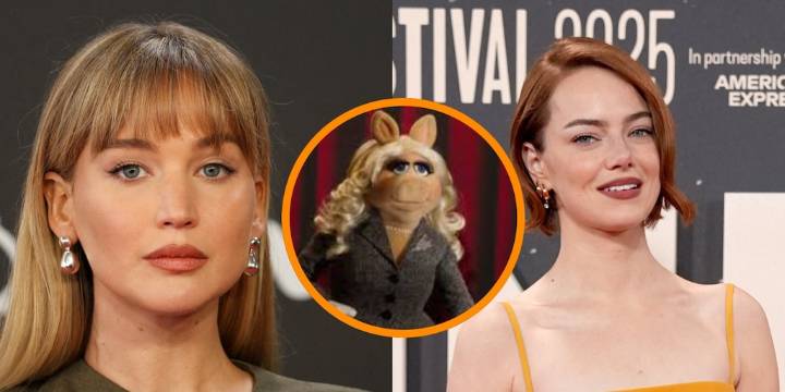 Jennifer Lawrence reveló que producirá una película sobre Miss Piggy junto a Emma Stone