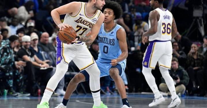Doncic returns after 3-game absence, scores 44 to lead Lakers past Grizzlies 117