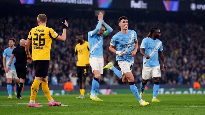 Con doblete de Foden, Manchester City arrolló a Borussia Dortmund en la Champions League