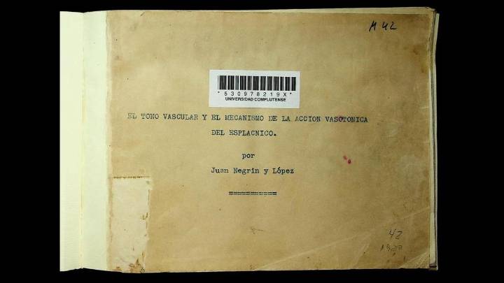 La tesis de Juan Negrín ve la luz: una joya de la medicina moderna ya disponible en formato digital