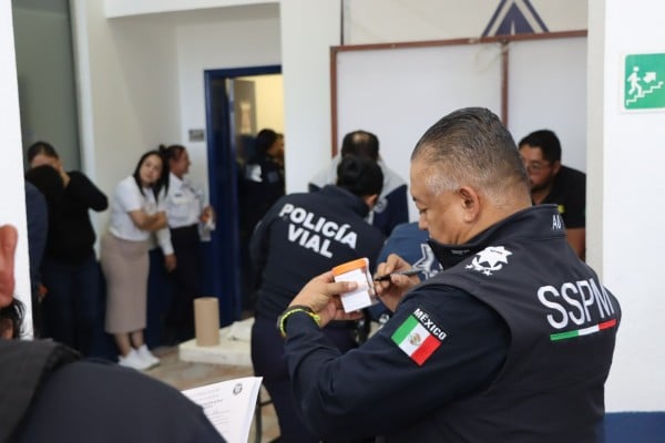 Encabeza titular de la SSPM examen antidoping realizado al personal operativo