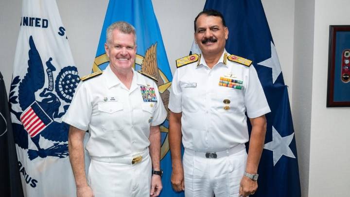 India-US Naval Chiefs Hold High-Level Talks To Boost Indo
