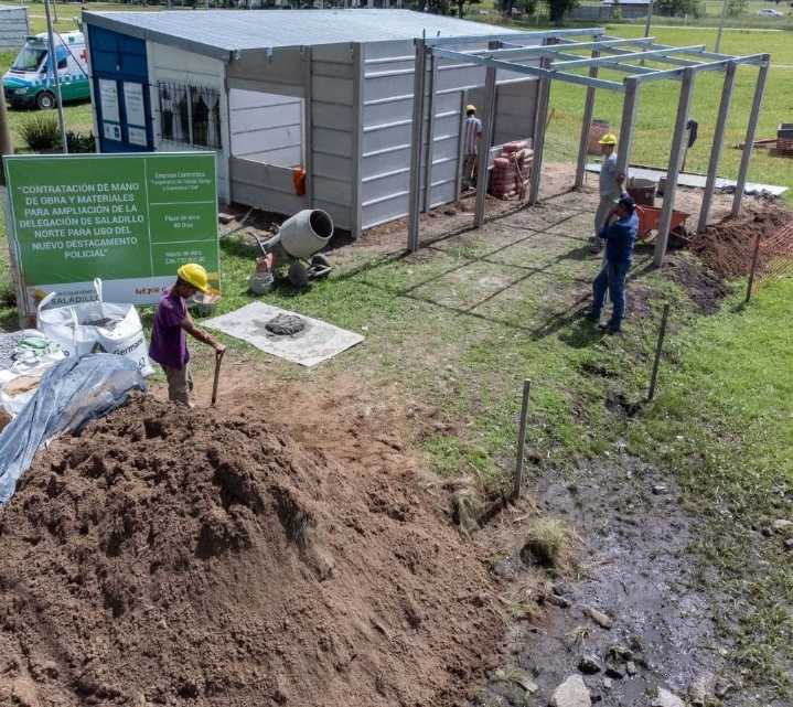 Continúa la obra de ampliación de la Delegación Saladillo Norte