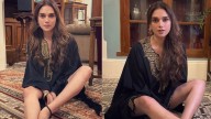 Aditi Rao Hydari's Sexy Black Kaftan Look Combines Regal Charm And Soulful Grace