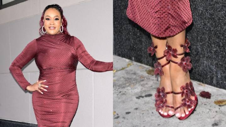 Vivica A. Fox Models Romantic René Caovilla Sandals in NYC