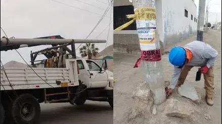 Chilca: vecinos tranquilos tras retiro de poste de telefonía que estaba a punto de caer