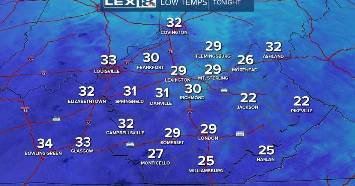 Very cold Monday morning