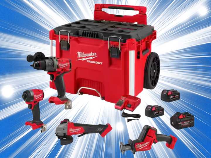 Home Depot has this 4-tool Milwaukee tool kit on sale for whopping $820 off