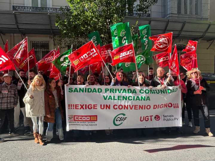 Los sindicatos denuncian el bloqueo del convenio de la sanidad privada y alertan del retroceso en Alicante
