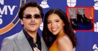 ¿Christian Nodal llevó zapatos enormes a los Latin Grammy 2025? VIDEO real de su look