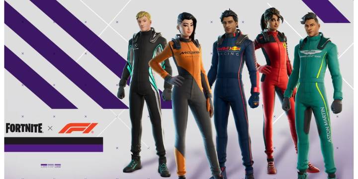 La Fórmula 1 llega a Fortnite: estas son las nuevas skins inspiradas en todas las escuderías