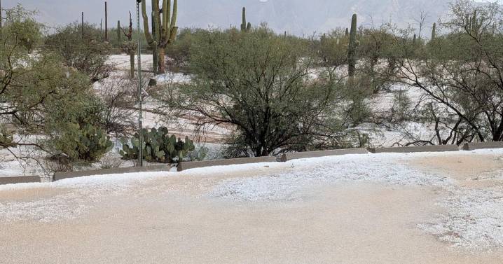 Fast and furious hail storm hits Oro Valley