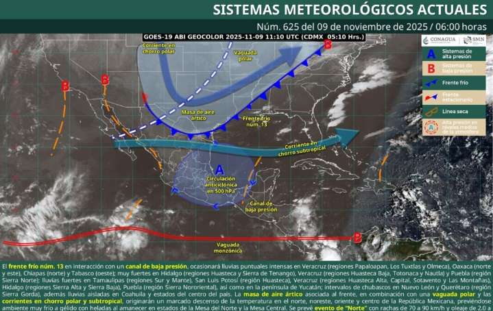 Pronóstico del clima en Quintana Roo para hoy domingo 9 de noviembre 2025