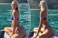 Livvy Dunne soaks up the sun in blue bikini during Paul Skenes trip