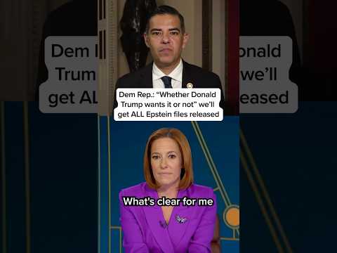 Dem Rep: 'Whether Donald Trump wants it or not' we'll get ALL Epstein files released