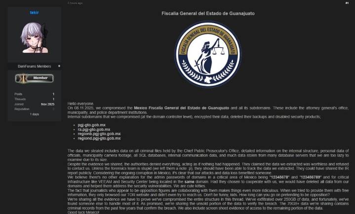 Confirma Fiscalía de Guanajuato investigación tras presunto hackeo