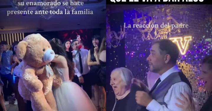 Joven graba la quinceañera de su hermana justo cuando llega su pretendiente y la expresión del padre lo dice todo